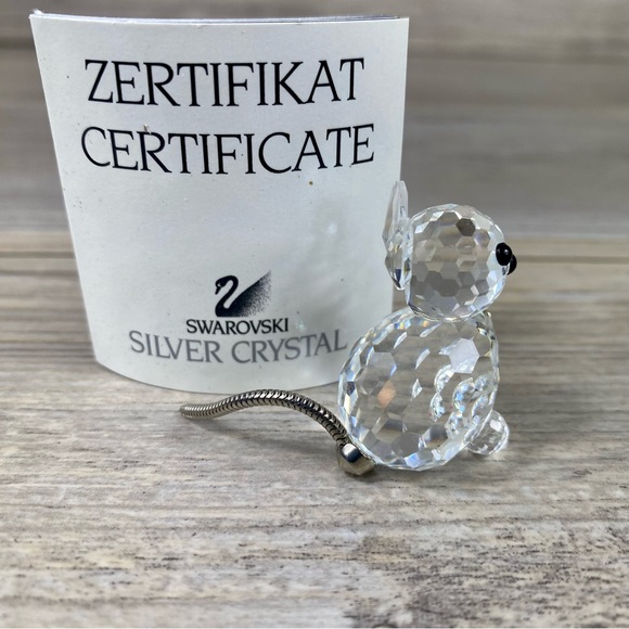 Swarovski Crystal Cat 1980s Figurine With
Wire Tail, Retired in Original Box. - Picture 4 of 14